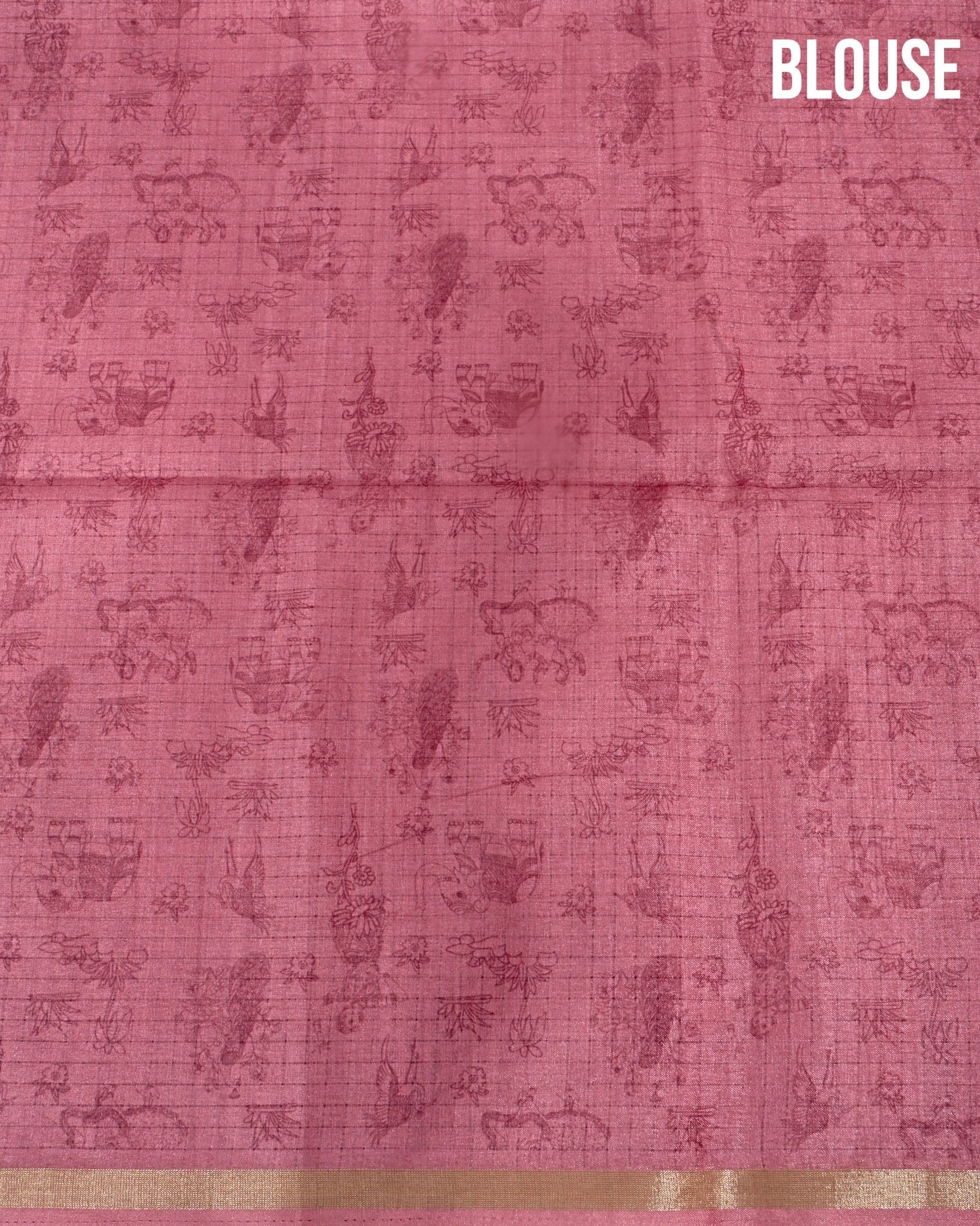 Pink Silk Printed Saree - Shop Vastram
