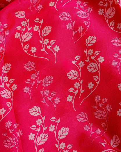 Pink Silk Printed Saree - Shop Vastram
