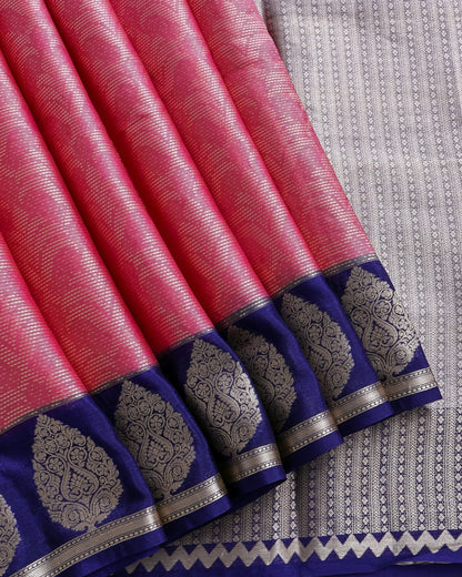 Pink Tissue Banarasi saree - Shop Vastram