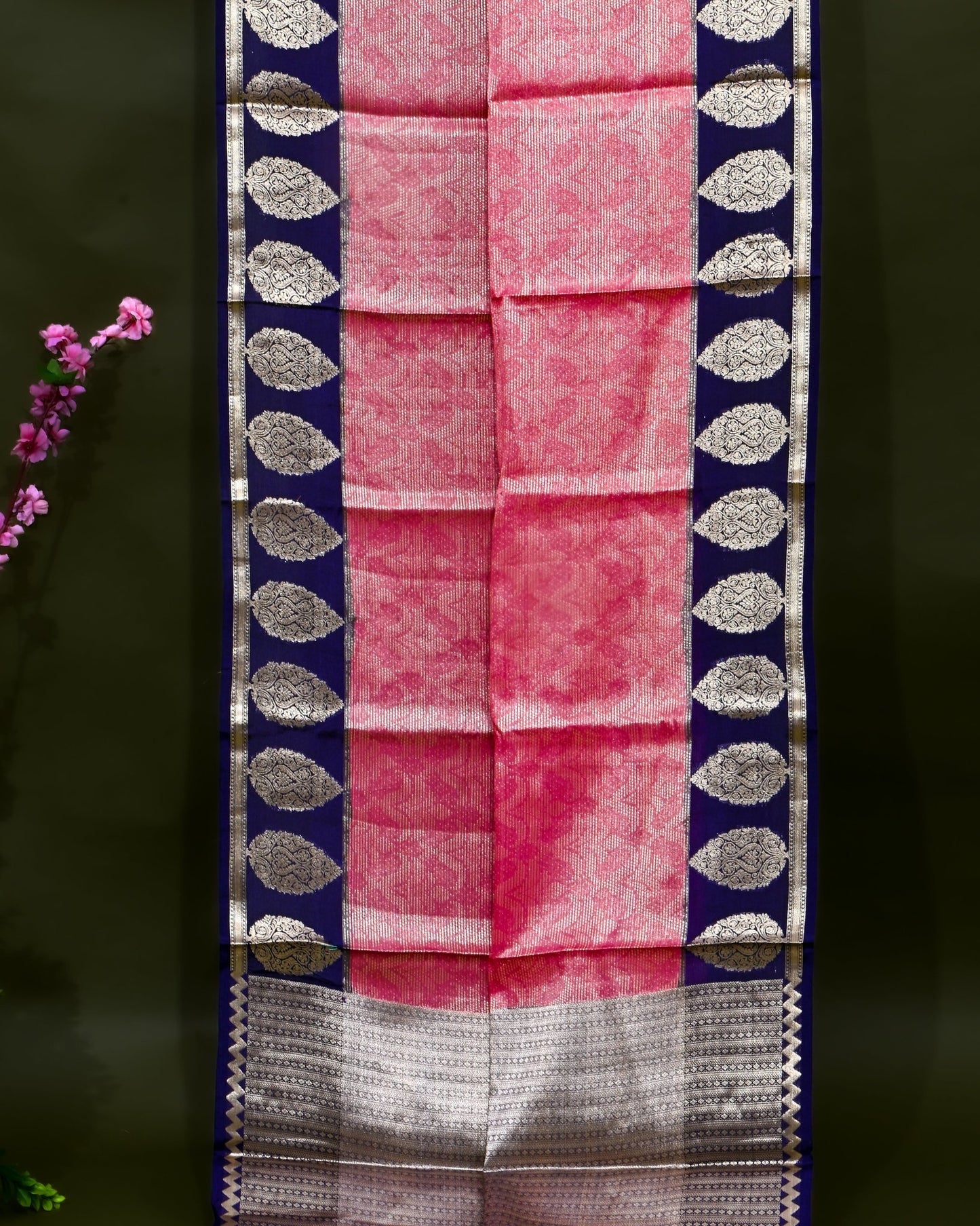 Pink Tissue Banarasi saree - Shop Vastram