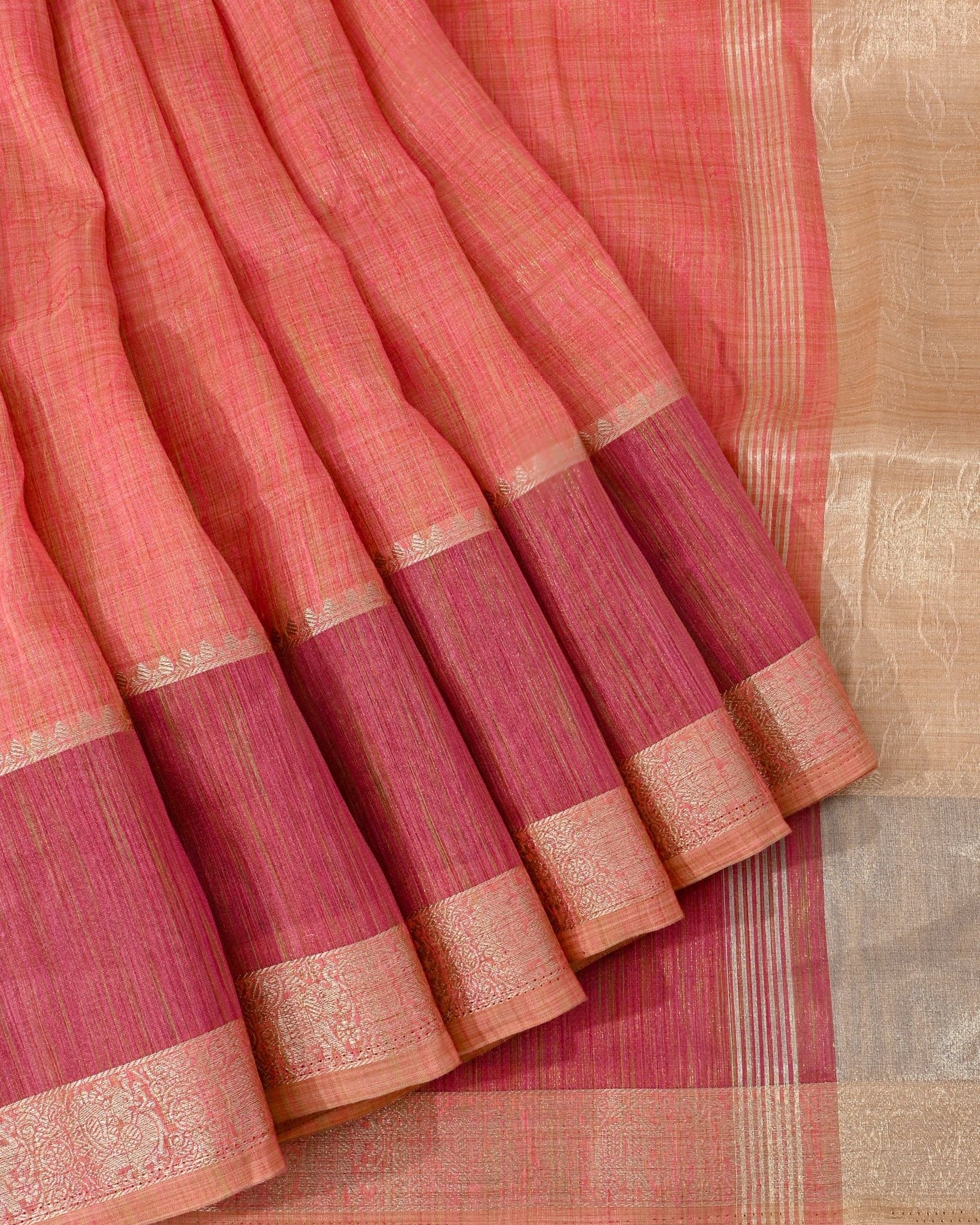 Pink Tissue Banarsi Saree - Shop Vastram