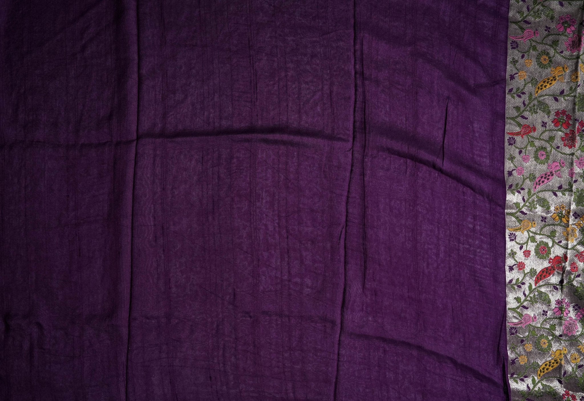 Purple Banarasi Dupion Saree - Shop Vastram