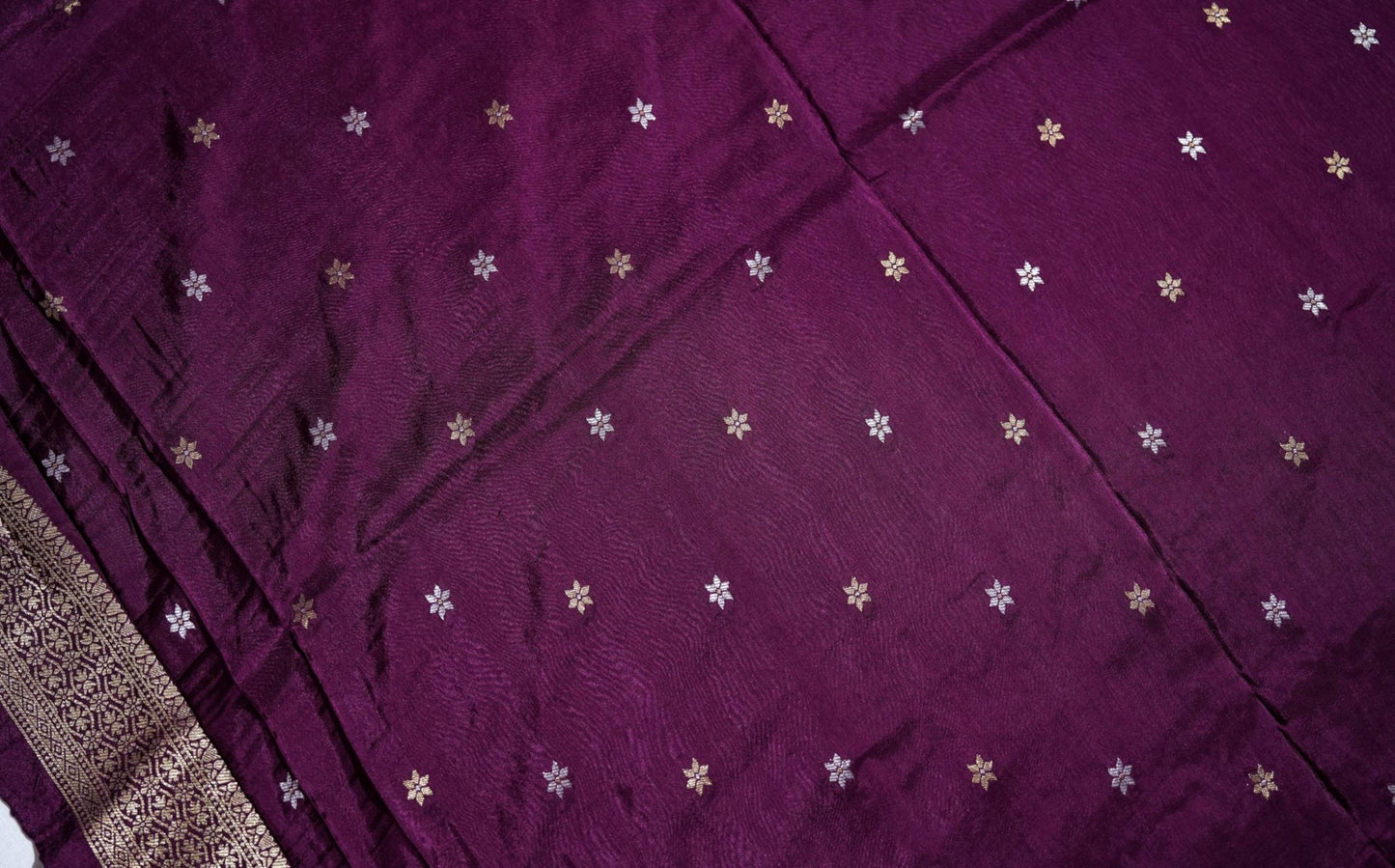 Purple Banarasi Tissue Saree - Shop Vastram