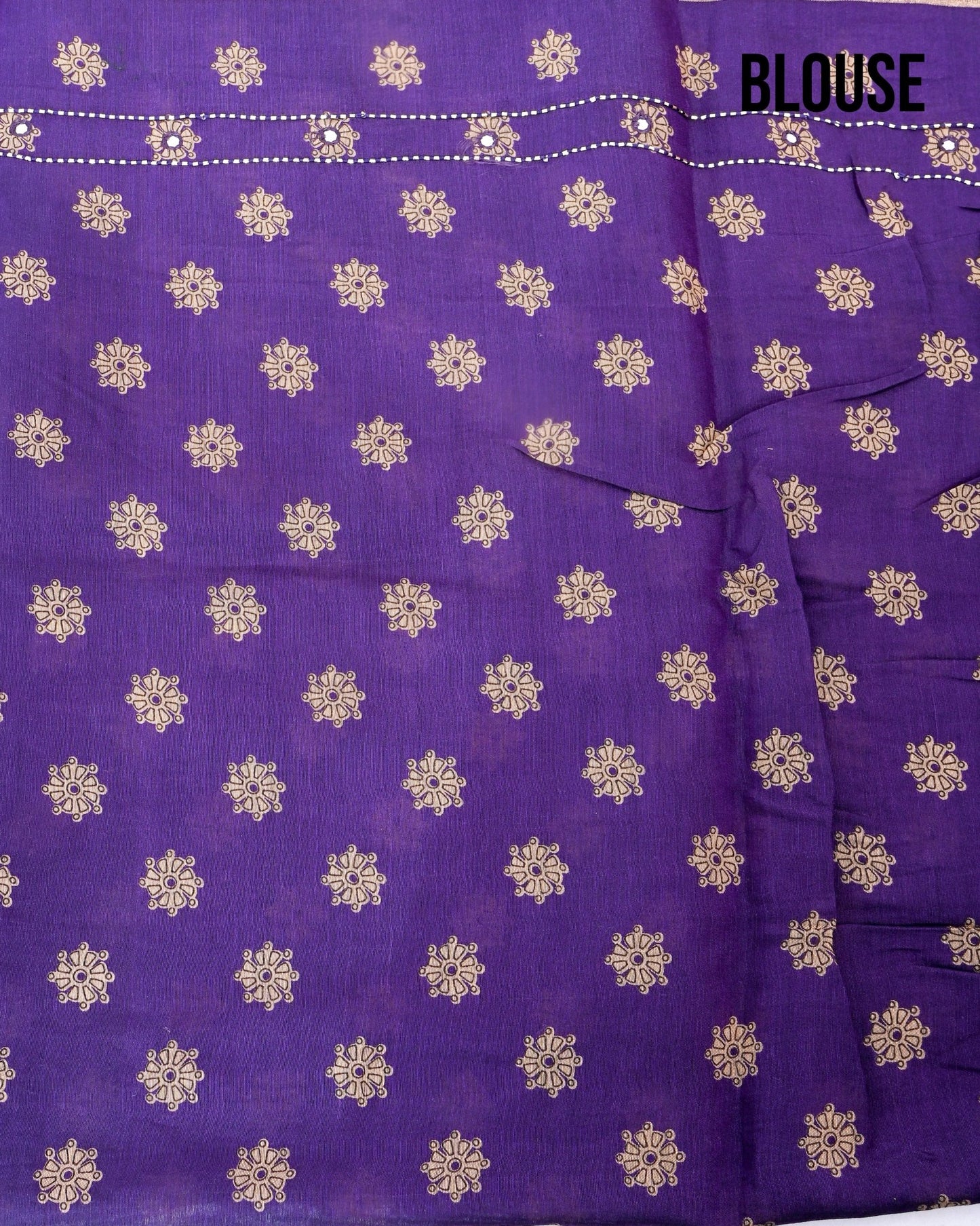 Purple Chanderi Printed Saree - Shop Vastram