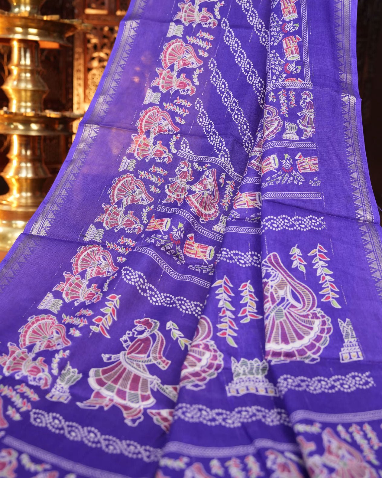 Purple Color Cotton Saree - Shop Vastram