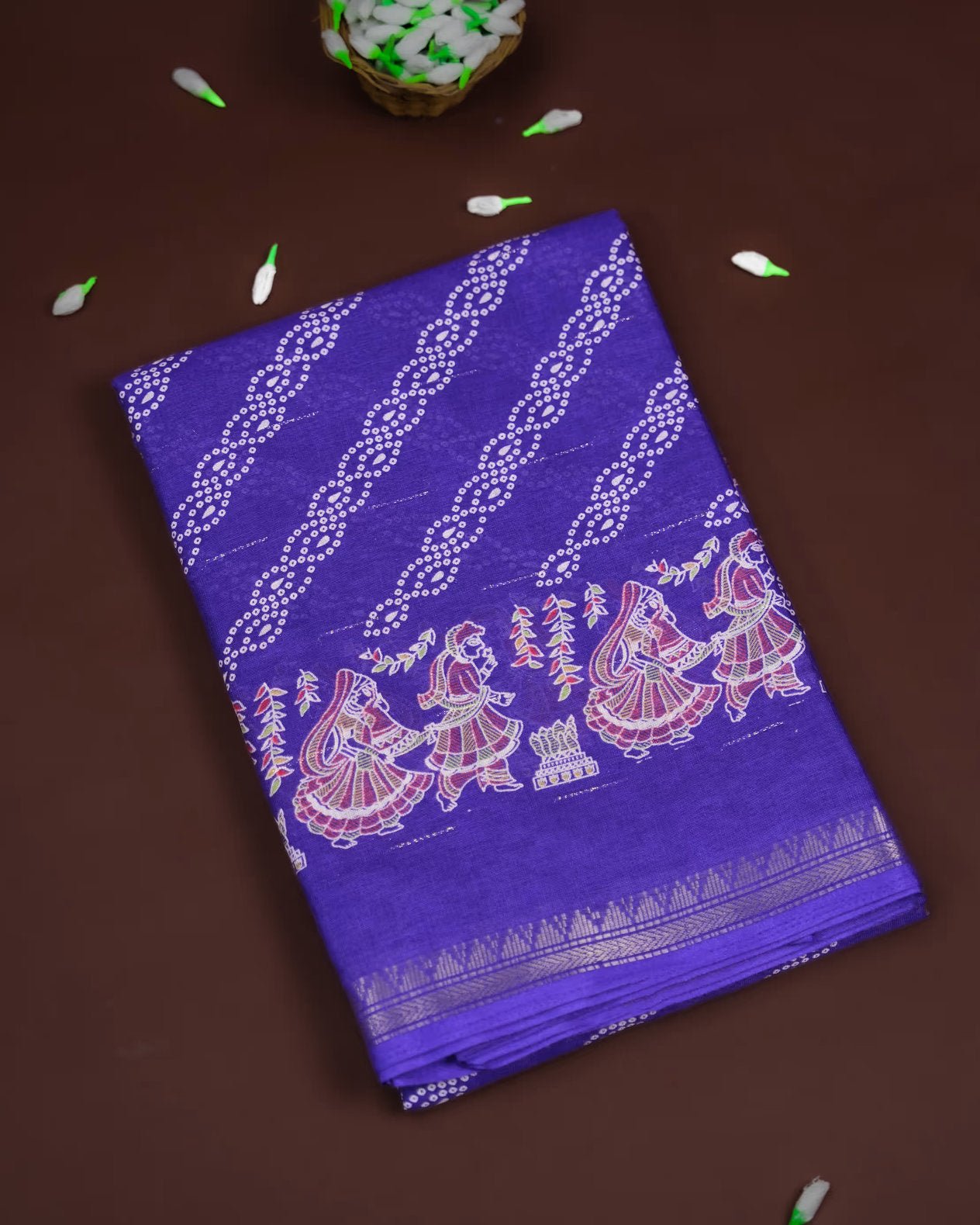 Purple Color Cotton Saree - Shop Vastram