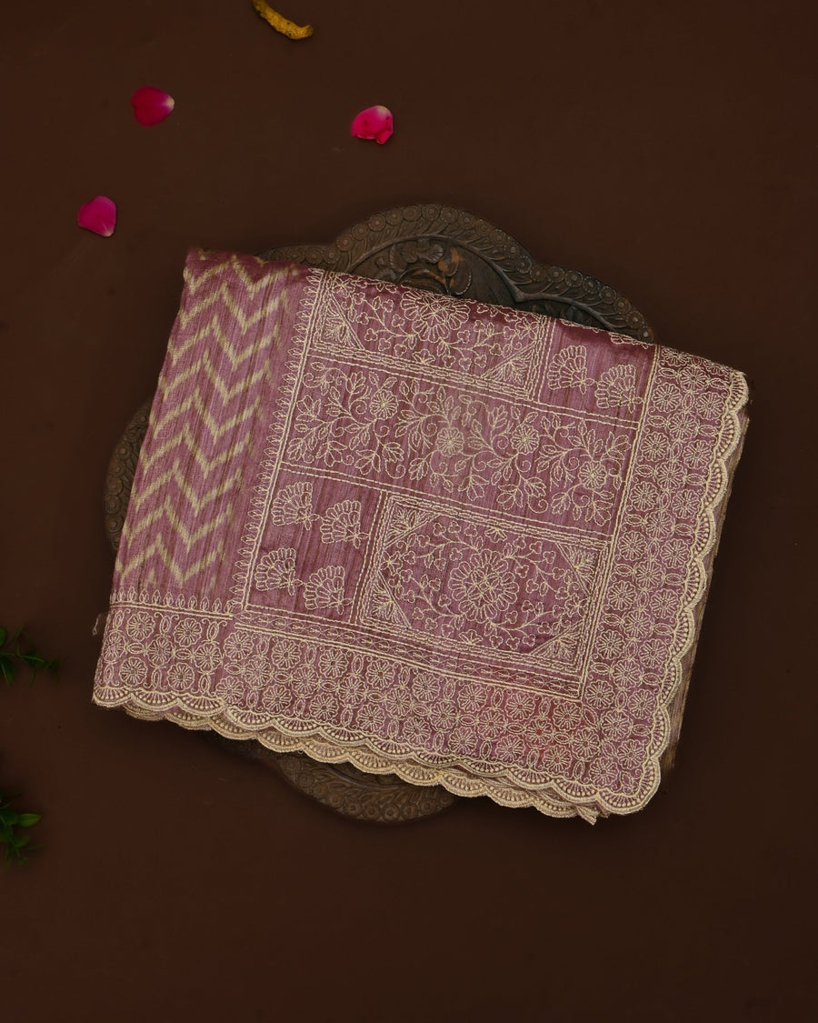 Purple color Dupion Saree - Shop Vastram