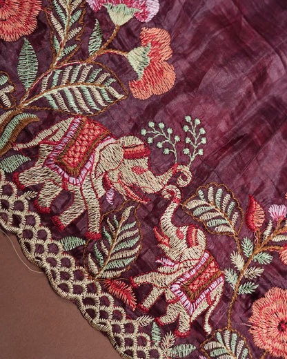 Purple Color Organza Saree - Shop Vastram
