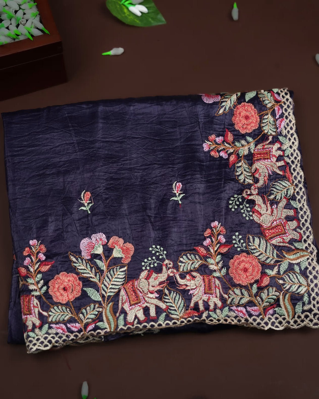 Purple Color Organza Saree - Shop Vastram