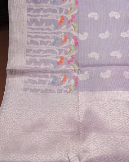 Purple Color Organza Saree - Shop Vastram