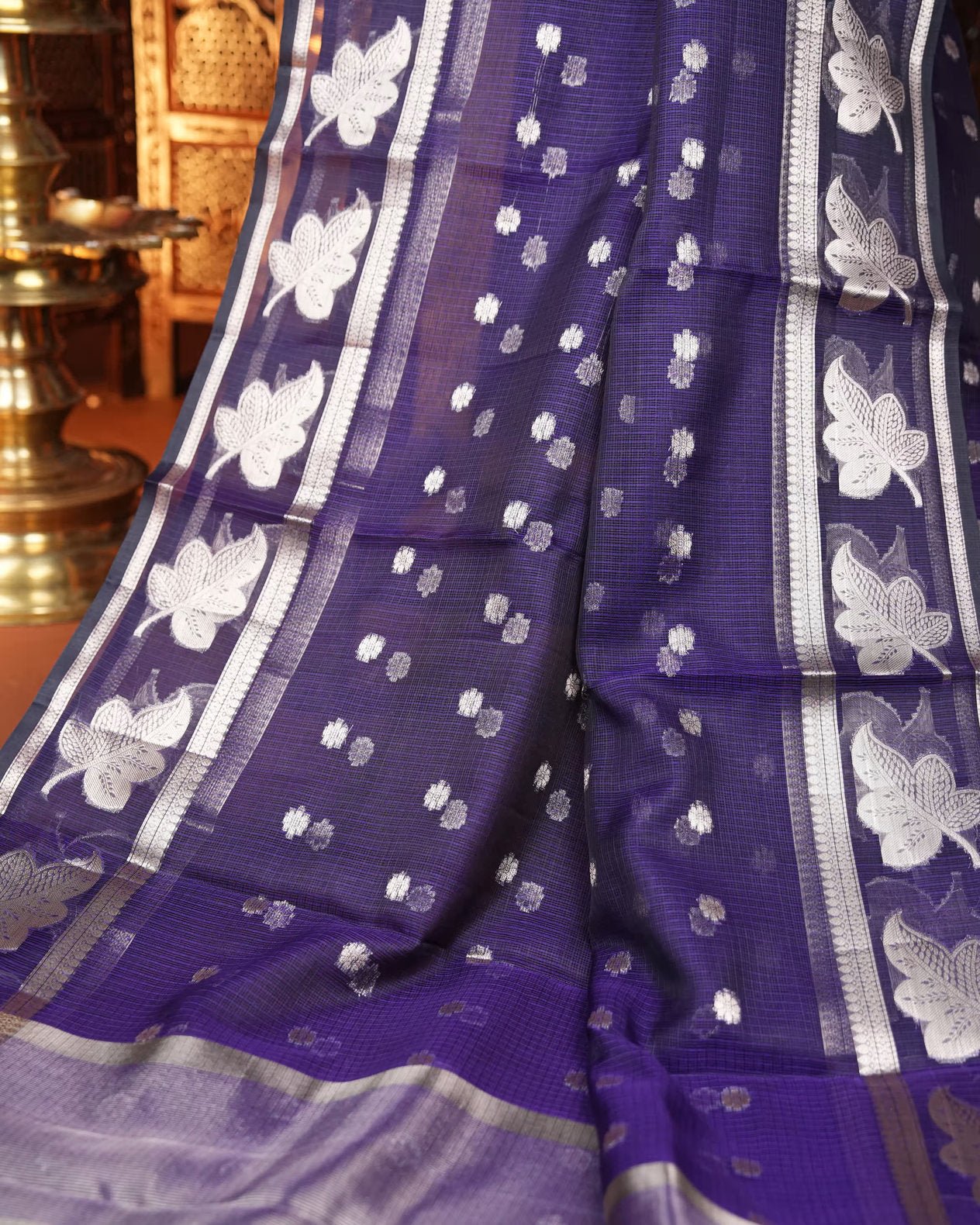 Purple Color Silk Kota Saree - Shop Vastram
