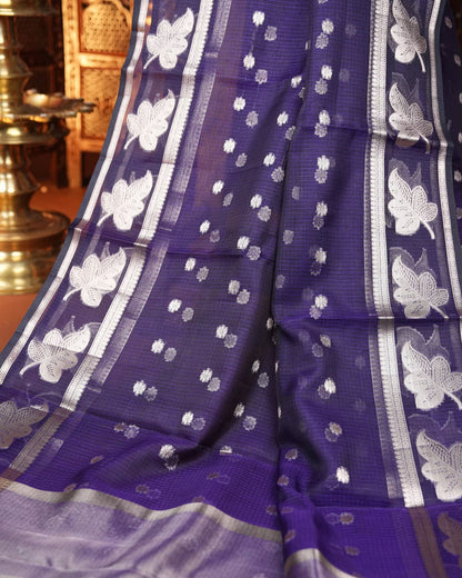 Purple Color Silk Kota Saree - Shop Vastram