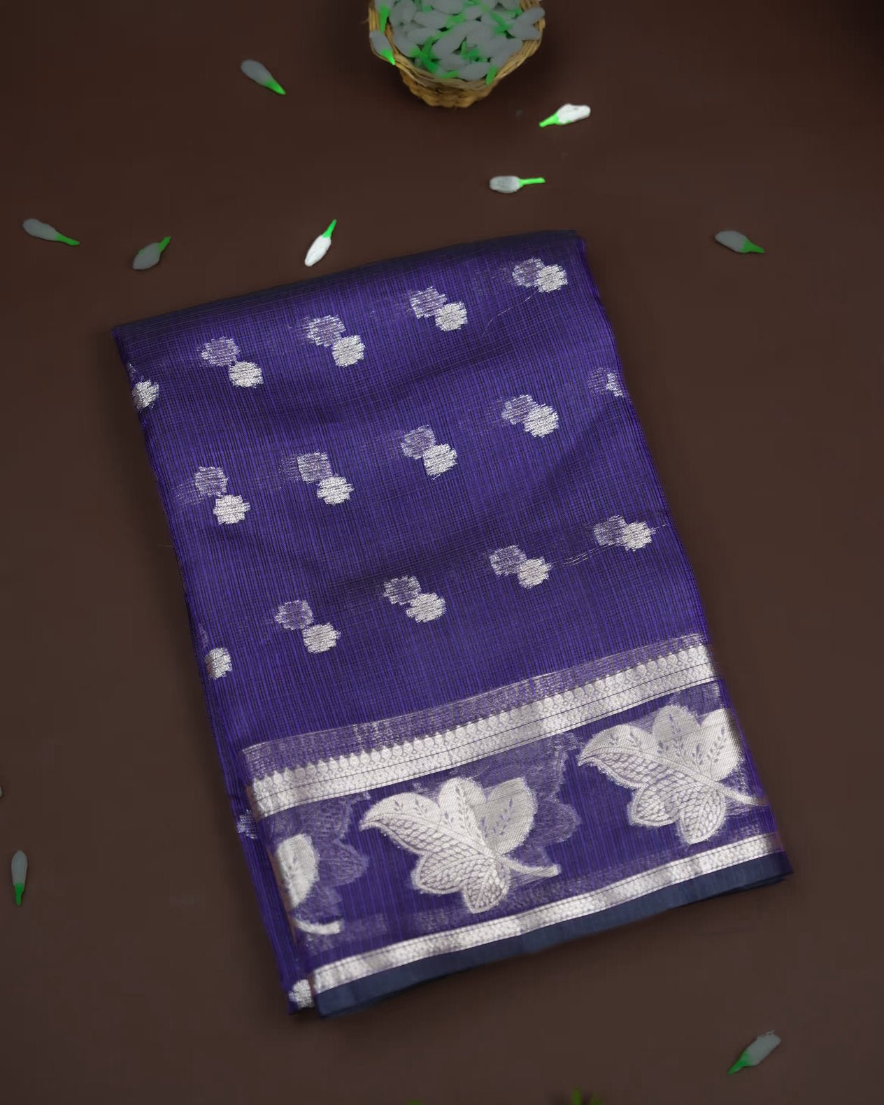 Purple Color Silk Kota Saree - Shop Vastram