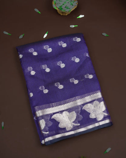 Purple Color Silk Kota Saree - Shop Vastram
