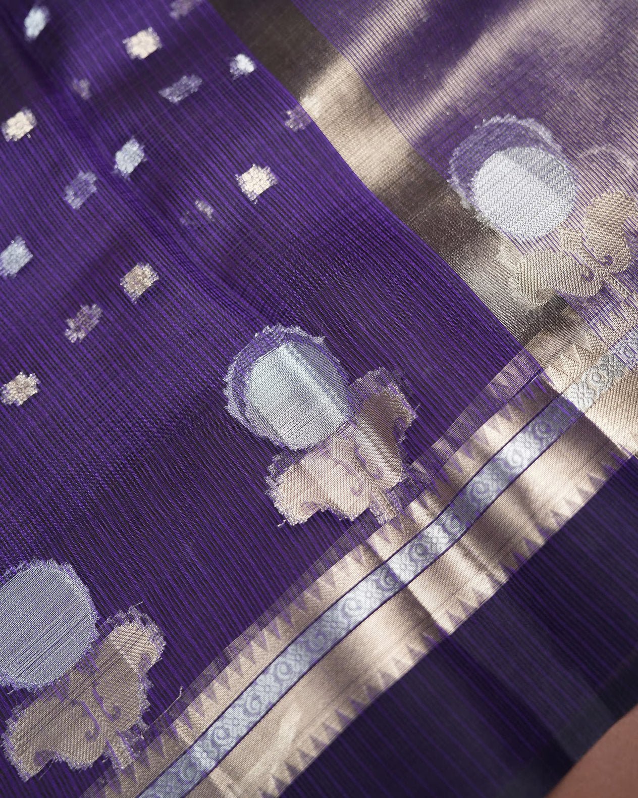 Purple Color Silk Kota Saree - Shop Vastram