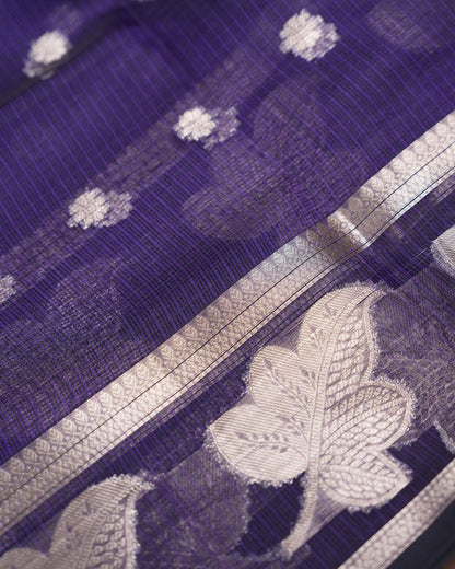 Purple Color Silk Kota Saree - Shop Vastram