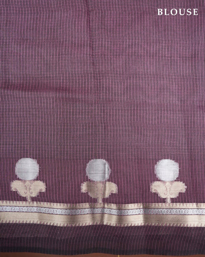 Purple Color Silk Kota Saree - Shop Vastram