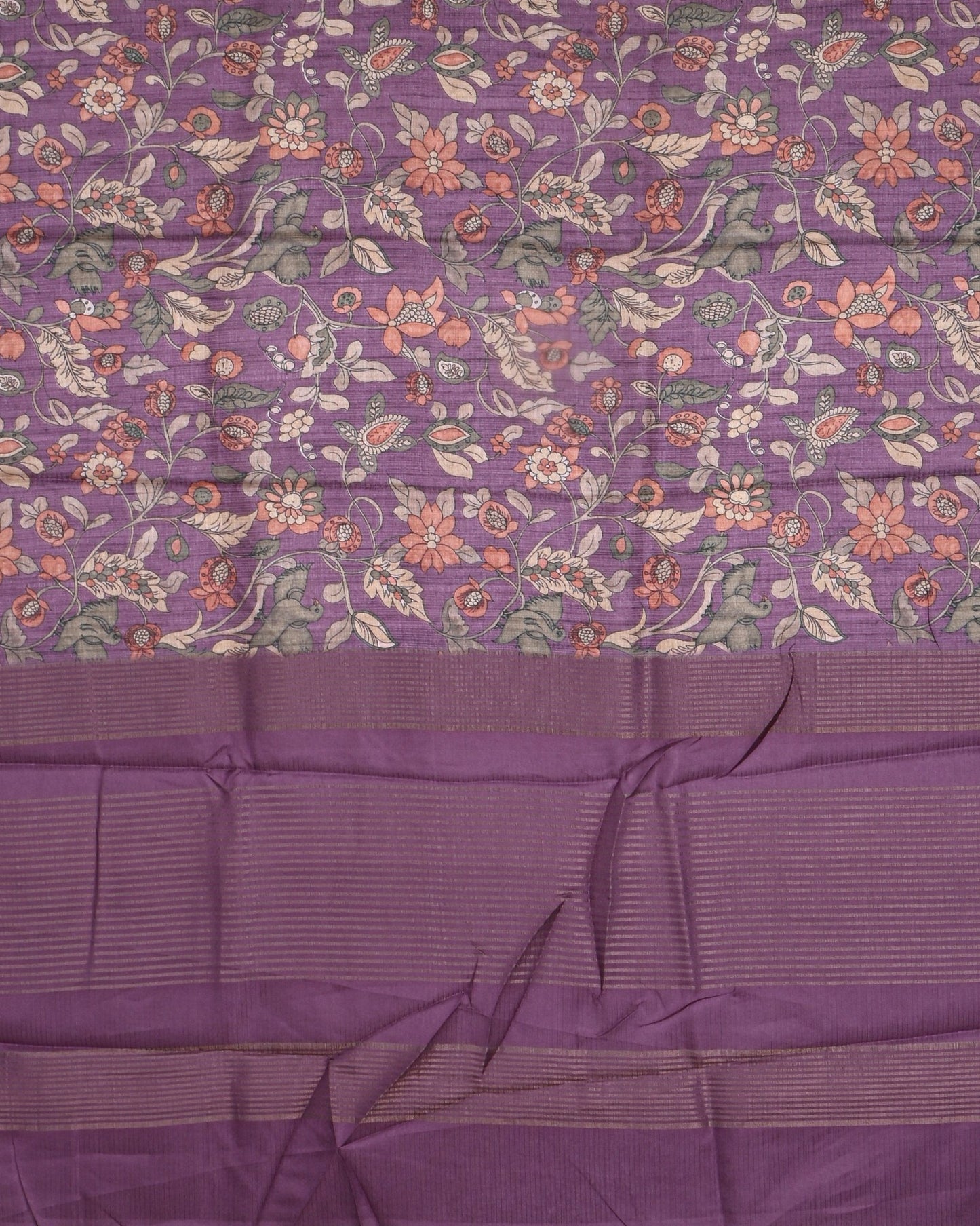 Purple color Silk Kota Saree - Shop Vastram