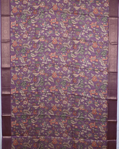 Purple color Silk Kota Saree - Shop Vastram