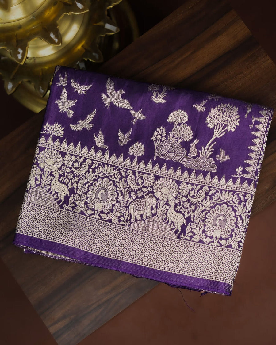 Purple Color Silk Saree - Shop Vastram