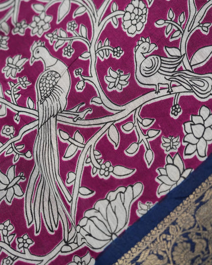 Purple Color Silk Saree - Shop Vastram