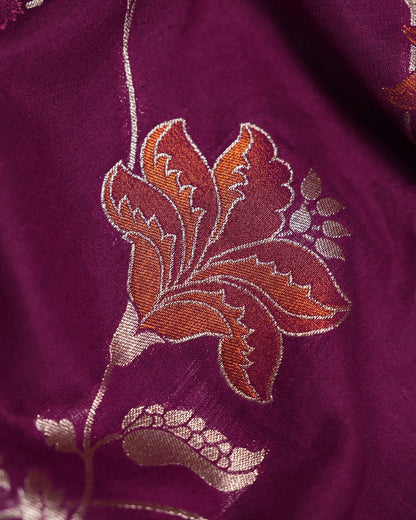Purple Color Silk Saree - Shop Vastram