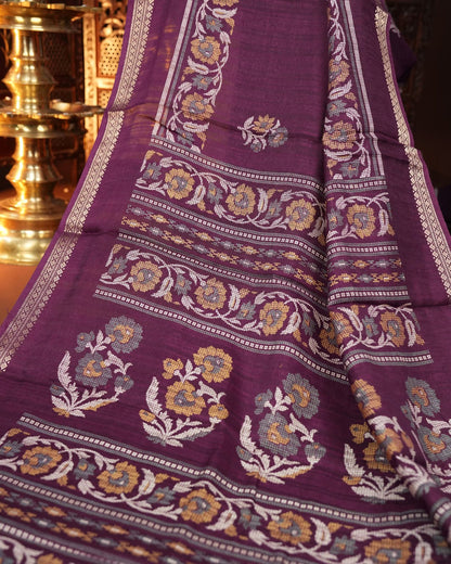Purple Color Silk Saree - Shop Vastram
