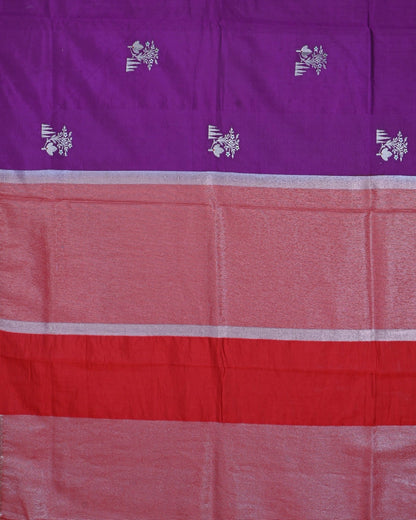 Purple color Silk Saree - Shop Vastram