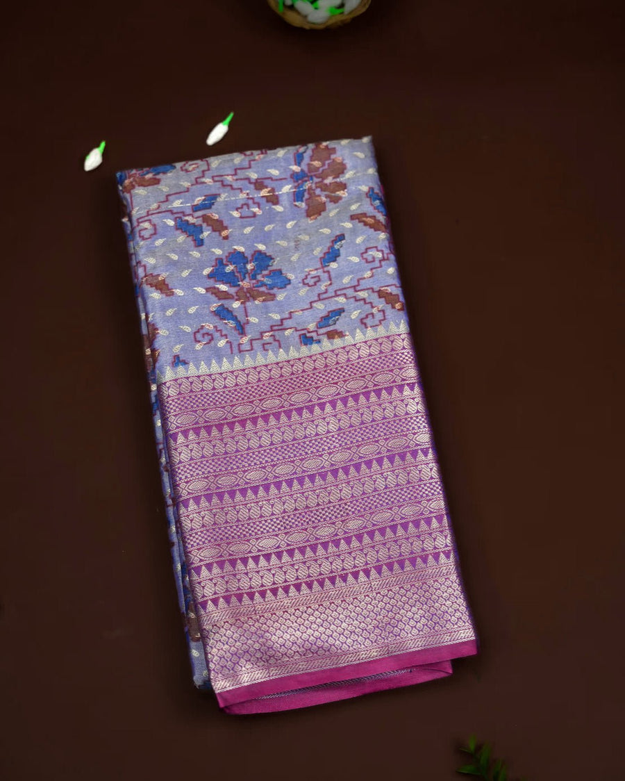 Purple Color Silk Saree - Shop Vastram