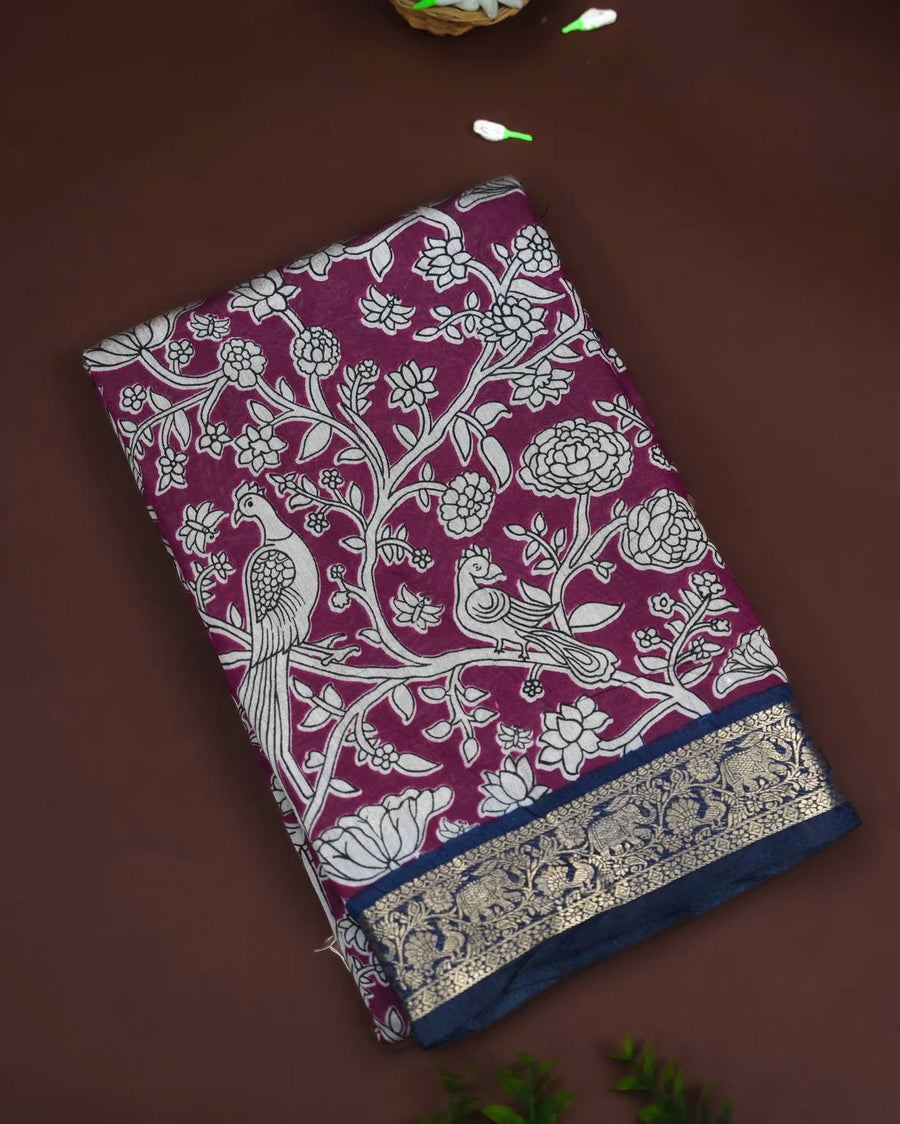 Purple Color Silk Saree - Shop Vastram
