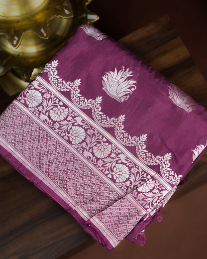 Purple Color Silk Saree - Shop Vastram