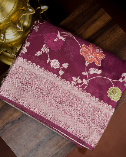 Purple Color Silk Saree - Shop Vastram