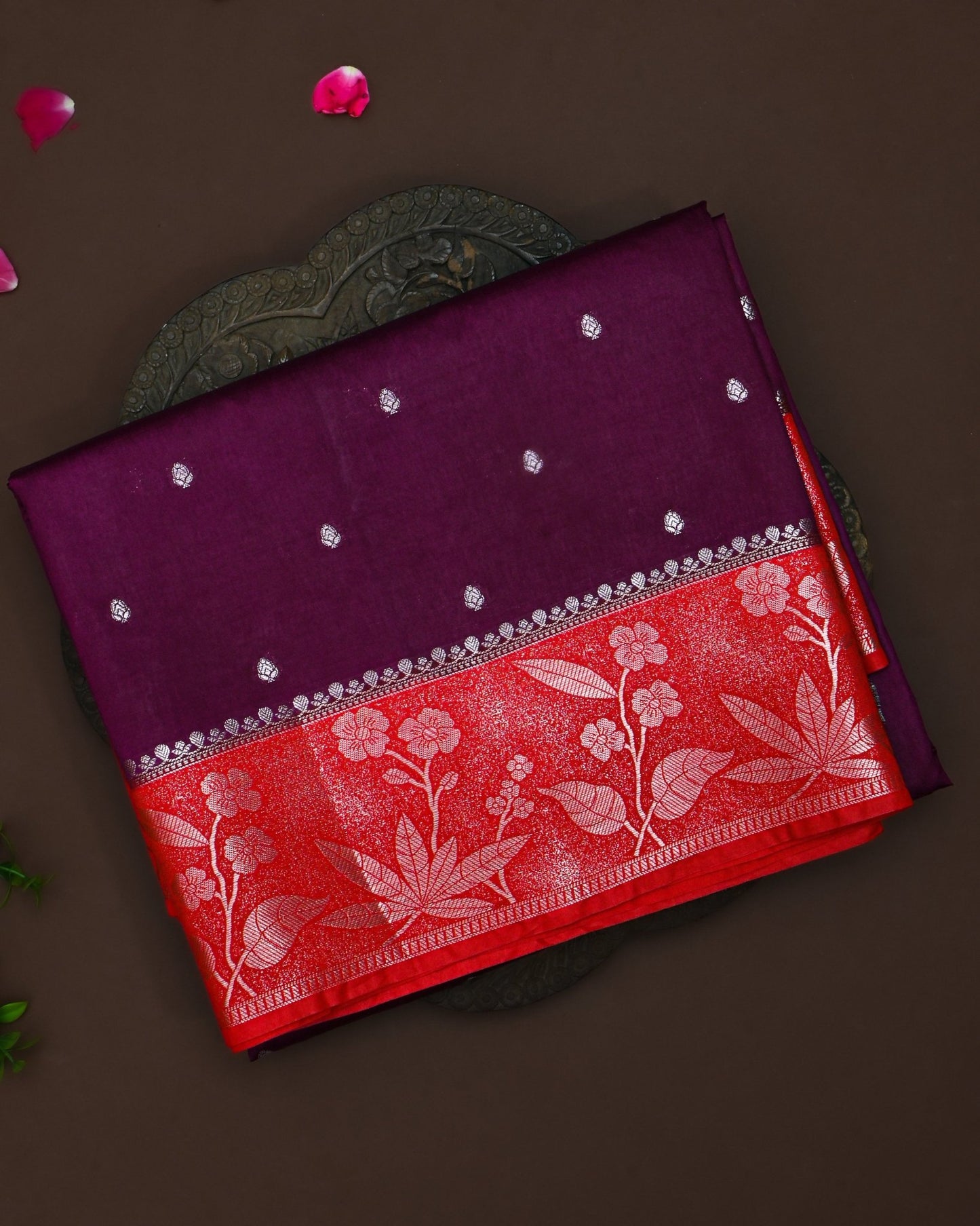 Purple color Silk Saree - Shop Vastram
