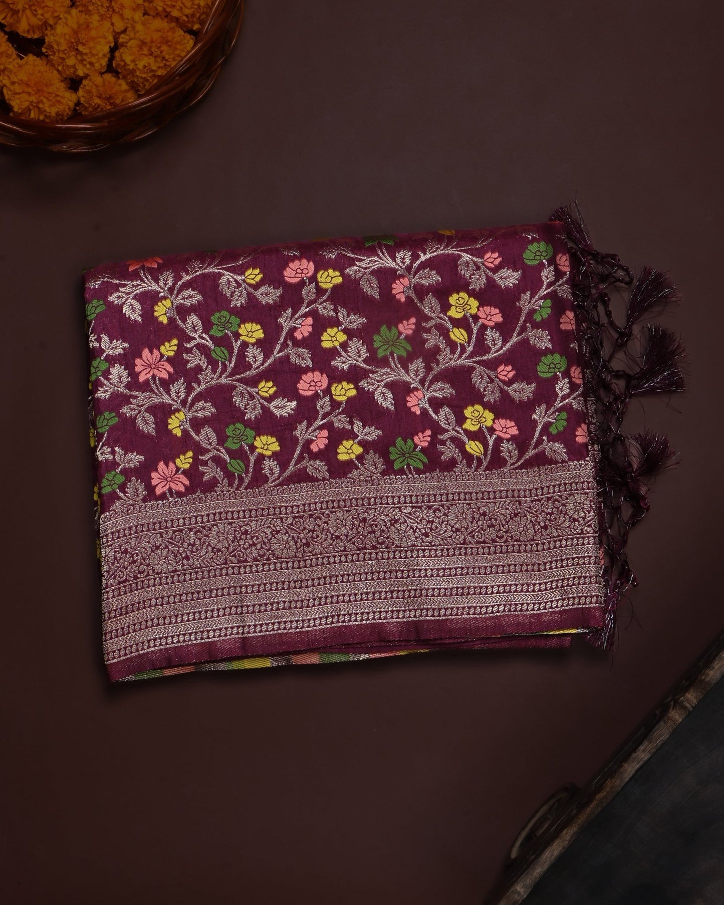 Purple color Silk Saree - Shop Vastram