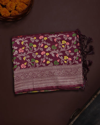Purple color Silk Saree - Shop Vastram
