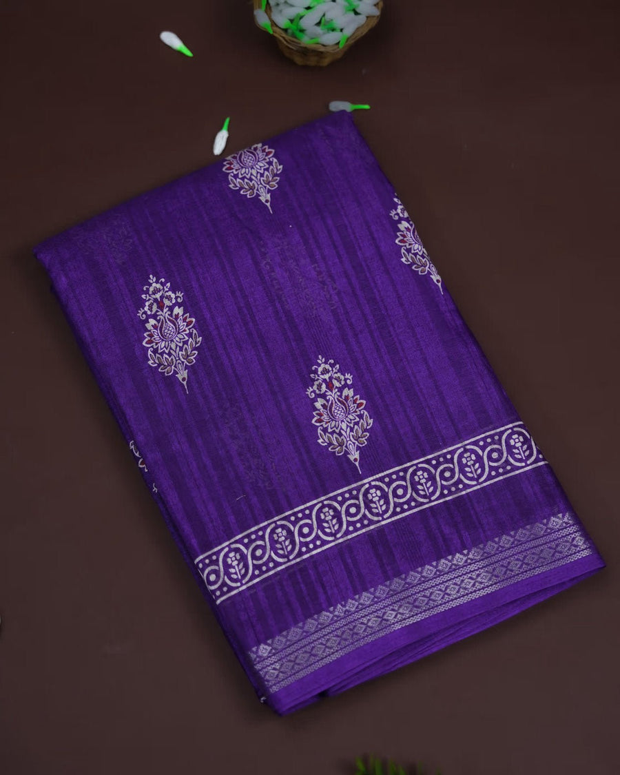 Purple Color Silk Saree - Shop Vastram