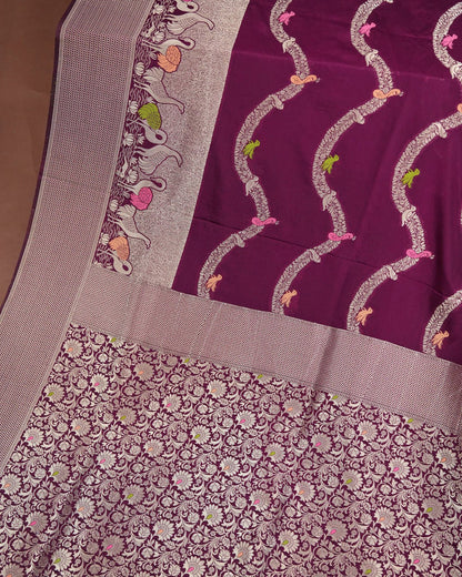 Purple Color Silk Saree - Shop Vastram