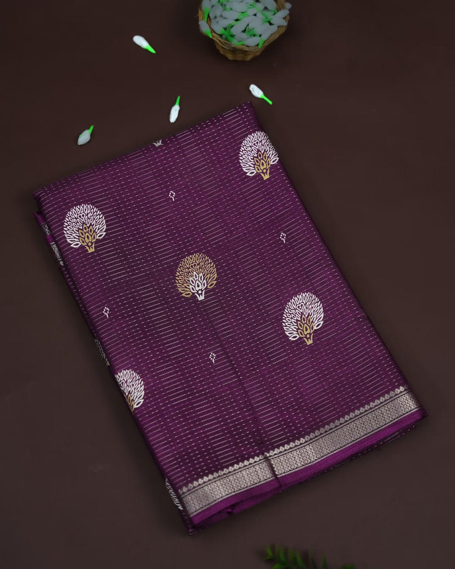 Purple Color Silk Saree - Shop Vastram