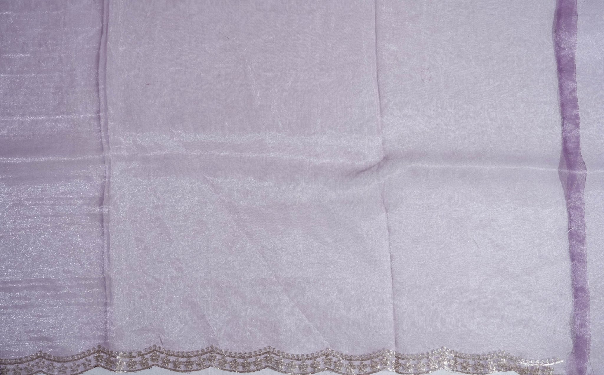 Purple Embroidery Tissue Saree - Shop Vastram