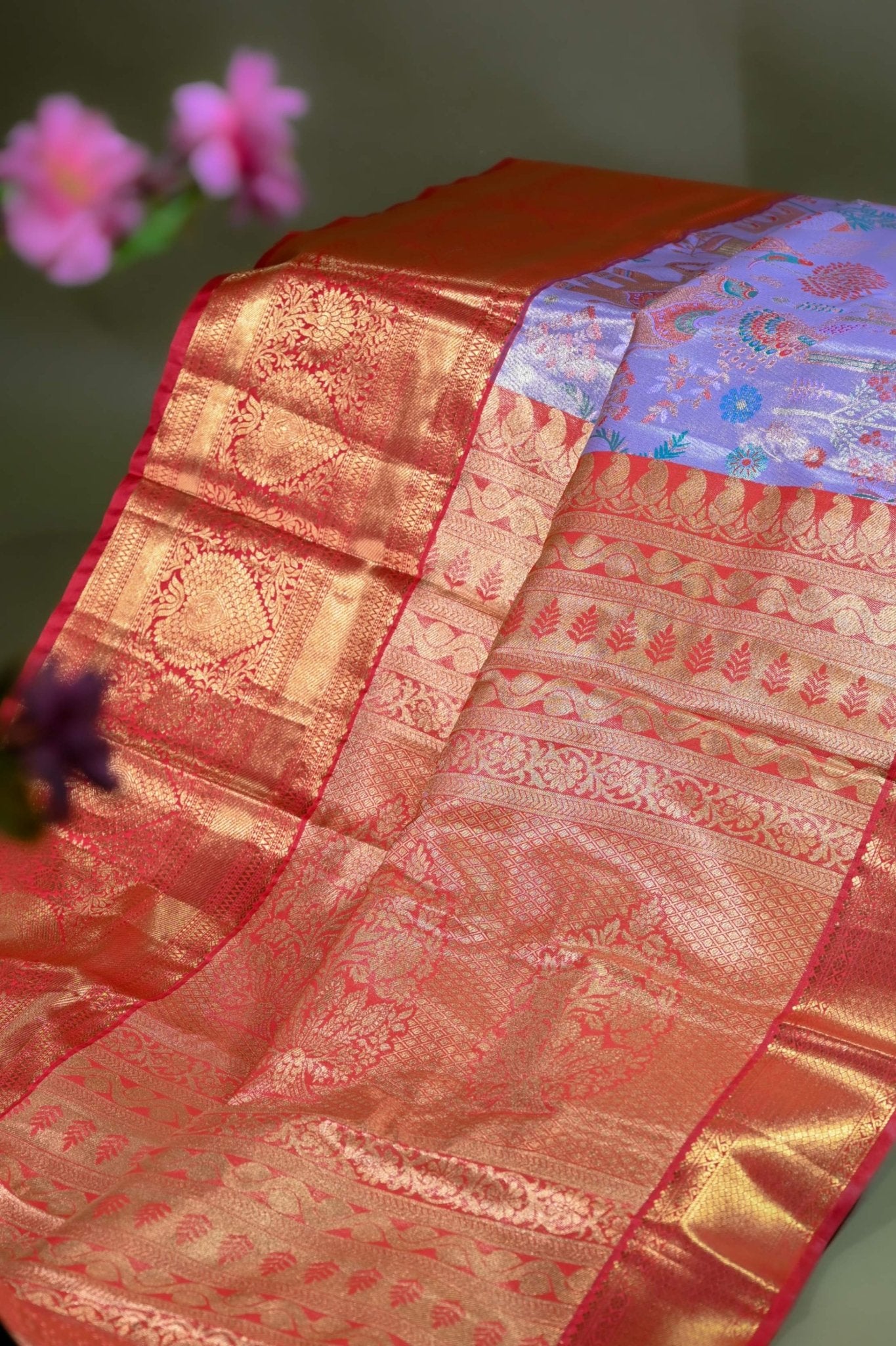 Purple Kanchipuram Saree - Shop Vastram