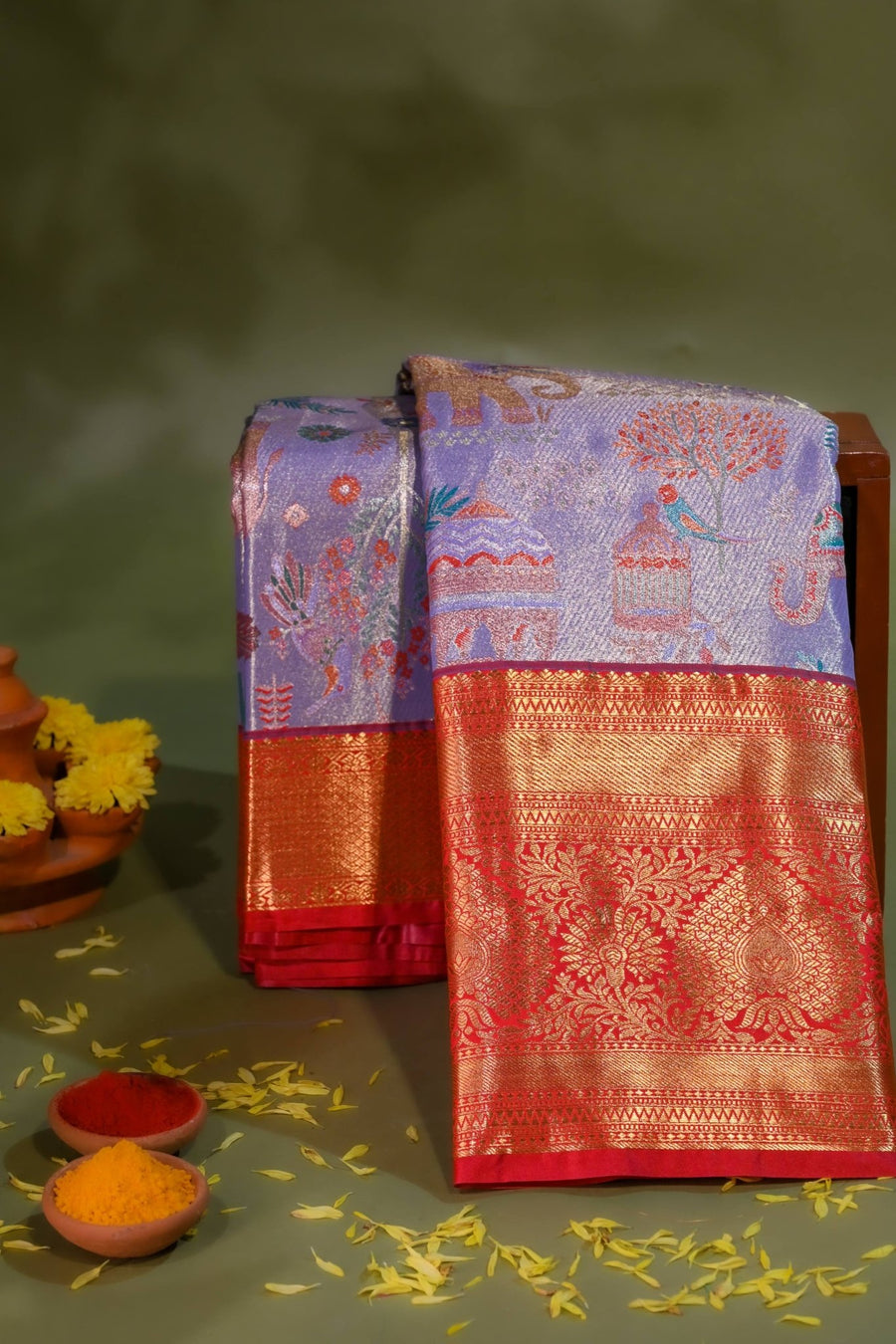 Purple Kanchipuram Saree - Shop Vastram