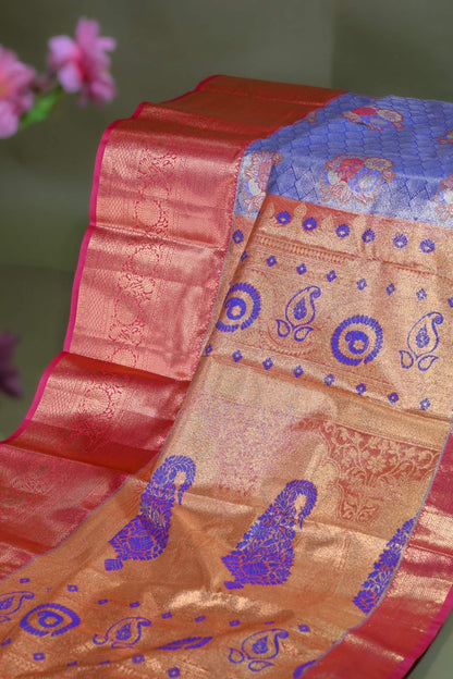 Purple Kanchipuram Saree - Shop Vastram