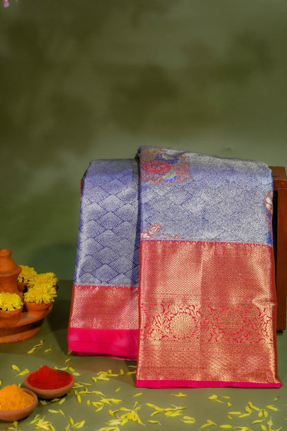 Purple Kanchipuram Saree - Shop Vastram