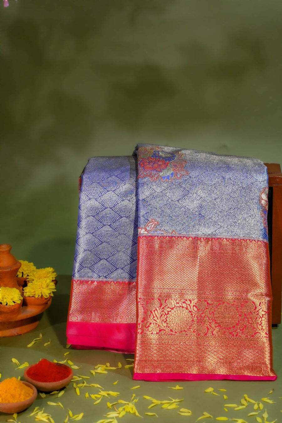 Purple Kanchipuram Saree - Shop Vastram