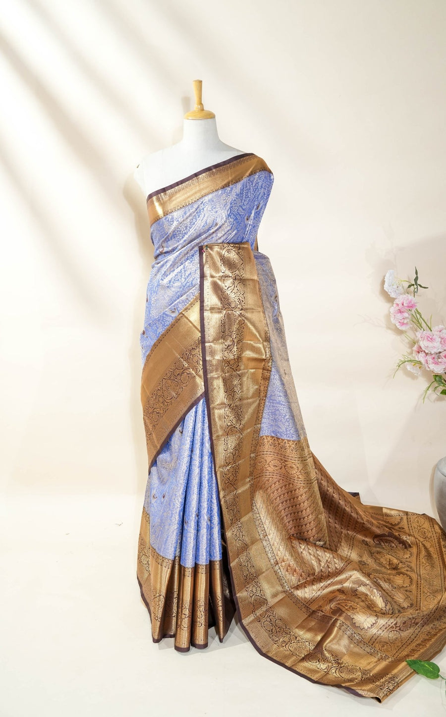 Purple Kanchipuram Saree - Shop Vastram