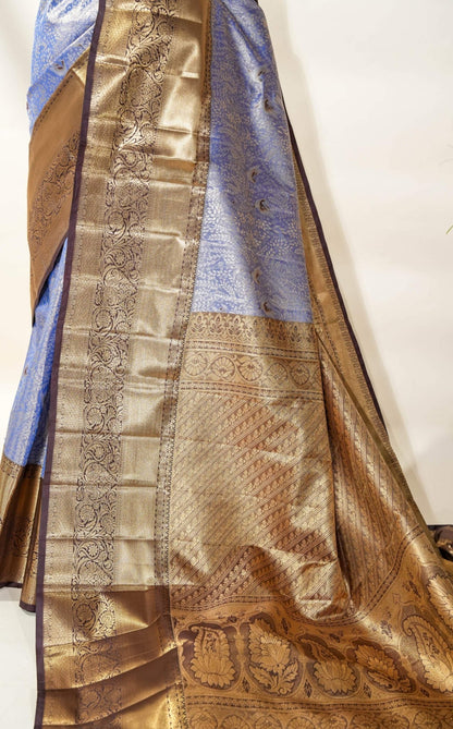 Purple Kanchipuram Saree - Shop Vastram