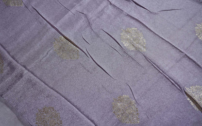 Purple Printed Embroidery Tissue Saree - Shop Vastram