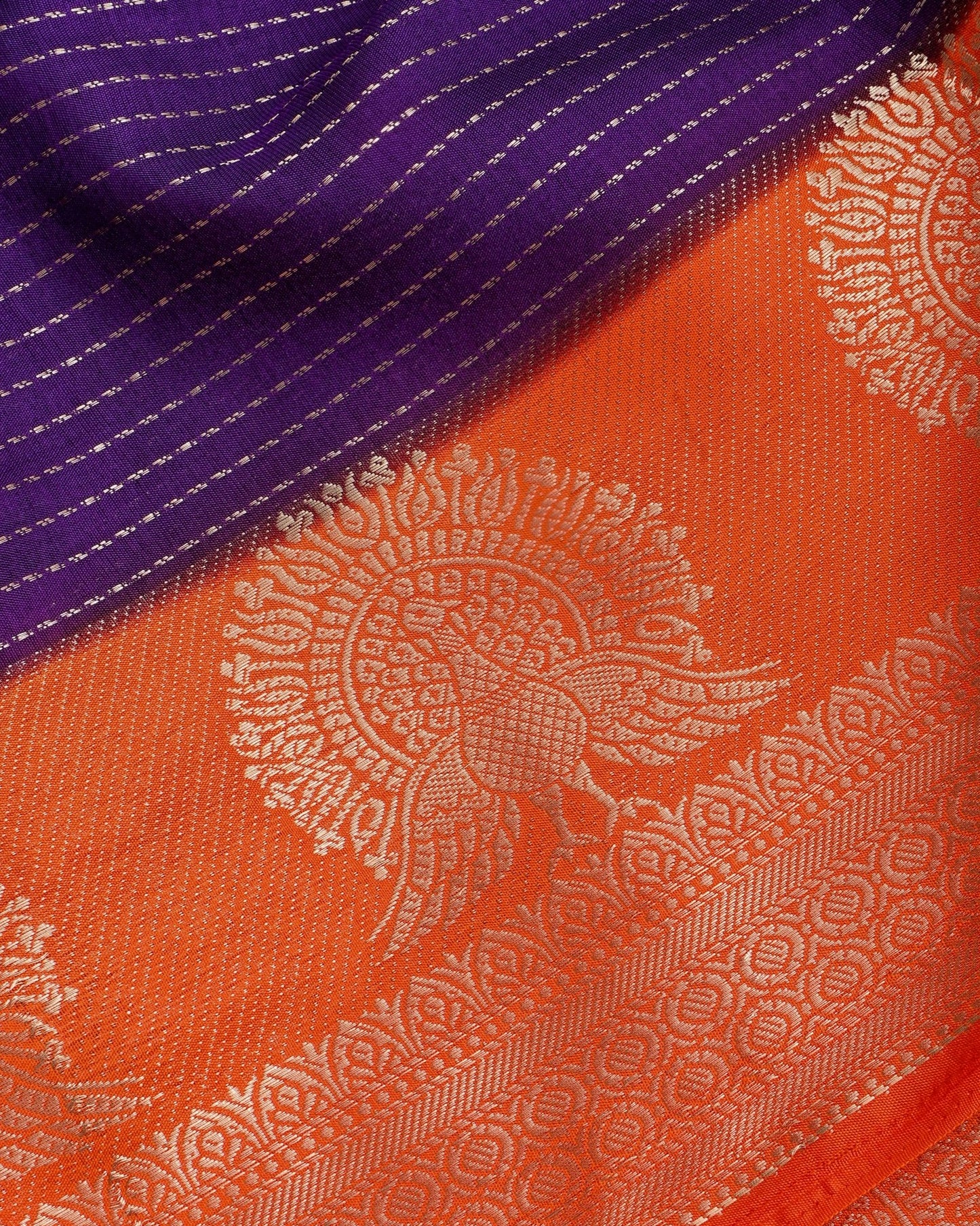 Purple Silk Banarasi Saree - Shop Vastram
