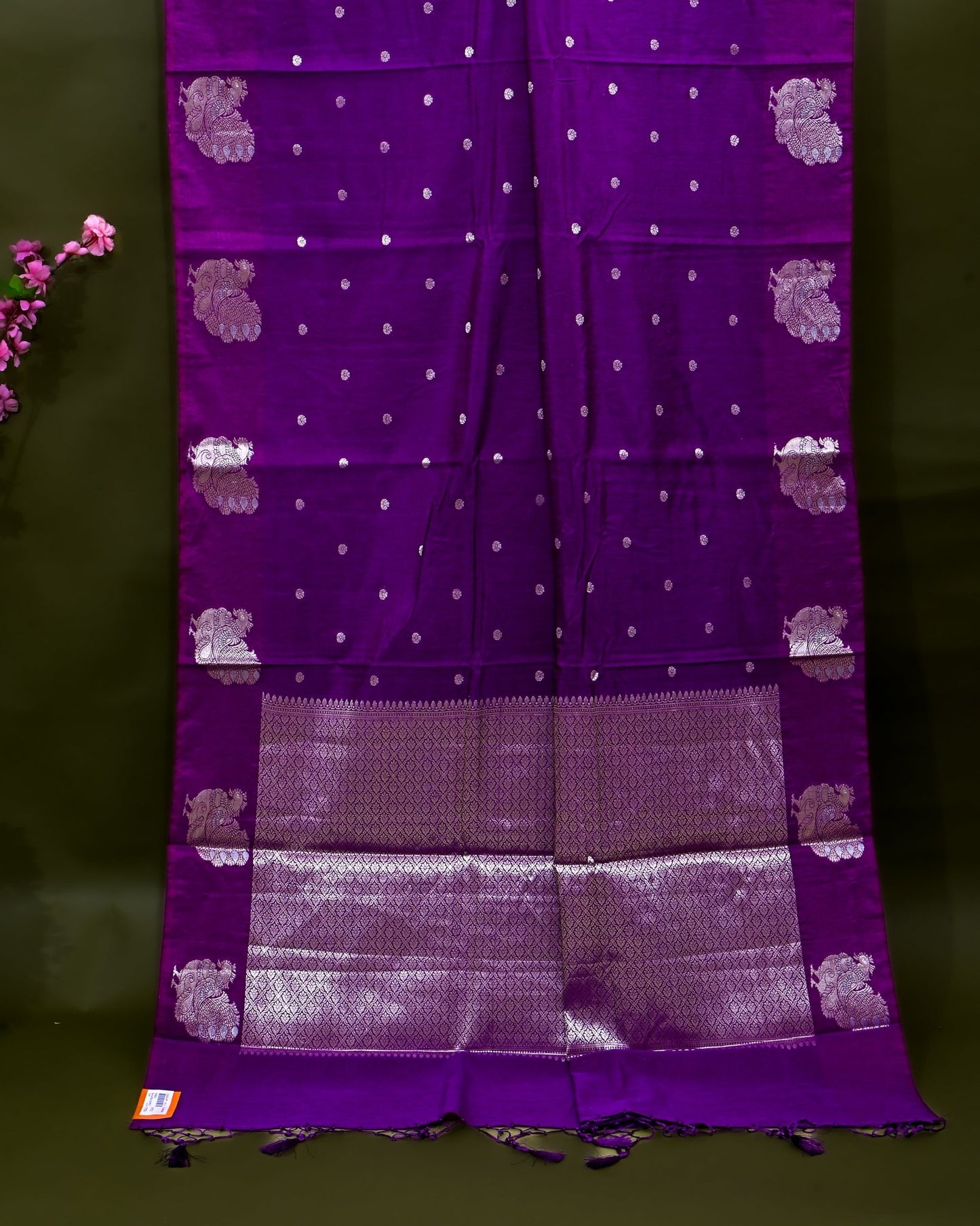 Purple Silk Banarasi Saree - Shop Vastram