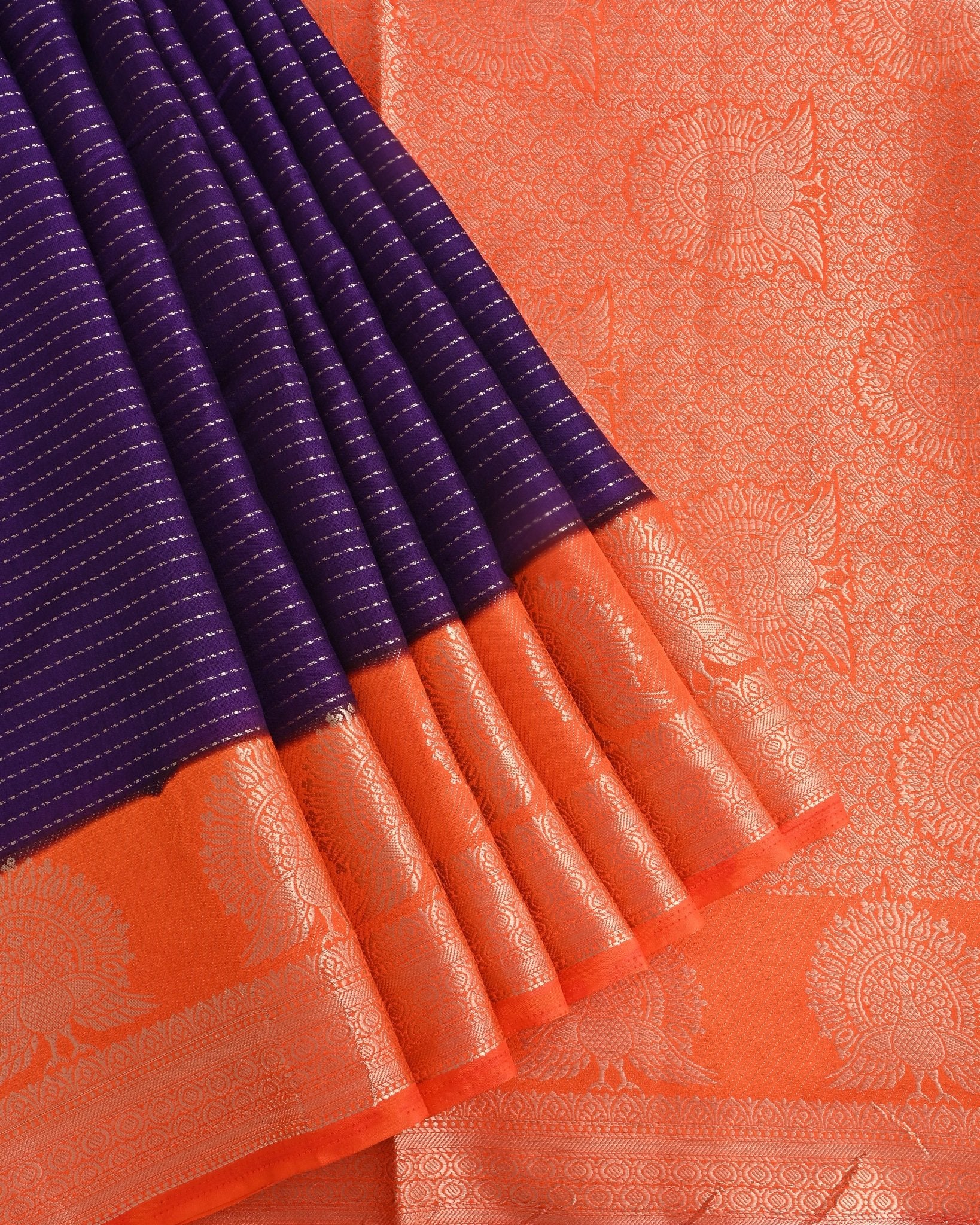 Purple Silk Banarasi Saree - Shop Vastram